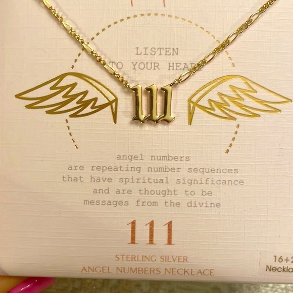 Brand New Sterling Silver Angel Numbers 111 Repeating Spiritual Necklace - Picture 4 of 10